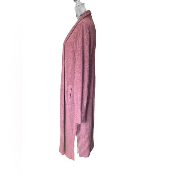 Barefoot Dreams CozyChic Lite Catalina Long Cardigan Sweater, Size Large, Garnet - Picture 6 of 10